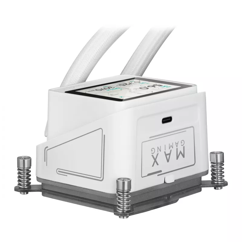 All-in-One-Flüssigkeitskühler ASUS MAX Gaming LC 360 ARGB LCD White Edition, 120-mm-Lüfter, unterstützt AM4/AM5/LGA1700