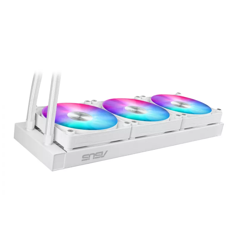 All-in-One-Flüssigkeitskühler ASUS MAX Gaming LC 360 ARGB LCD White Edition, 120-mm-Lüfter, unterstützt AM4/AM5/LGA1700