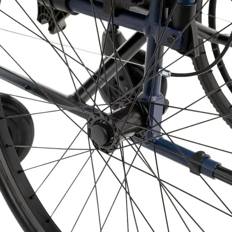 Rollstuhl MDH NAVY1 Leichtgewicht-Aluminium, Sitzfläche 43×42 cm, maximale Belastung 120 kg, faltbar, 14,4 kg