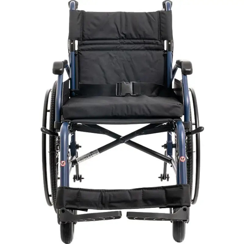Rollstuhl MDH NAVY1 Leichtgewicht-Aluminium, Sitzfläche 43×42 cm, maximale Belastung 120 kg, faltbar, 14,4 kg