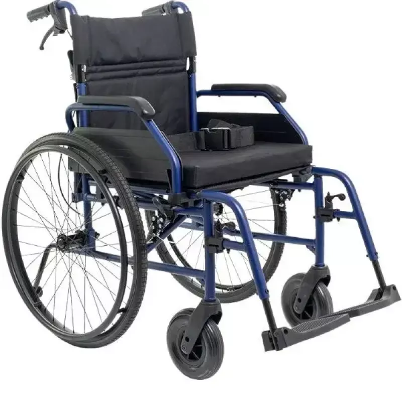 Leichtgewichtiger Aluminium-Rollstuhl MDH NAVY1 – Aluminiumrahmen, Sitz 46×42 cm, max. Benutzergewicht 120 kg, faltbar, 14,7 kg