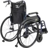 Leichtgewichtiger Aluminium-Rollstuhl MDH NAVY1 – Aluminiumrahmen, Sitz 46×42 cm, max. Benutzergewicht 120 kg, faltbar, 14,7 kg