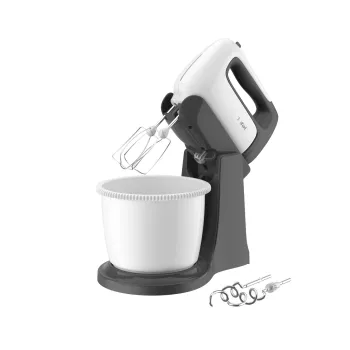 Tefal PrepMix+ HT464138 Handmixer mit Standschüssel 500 W grau/weiß