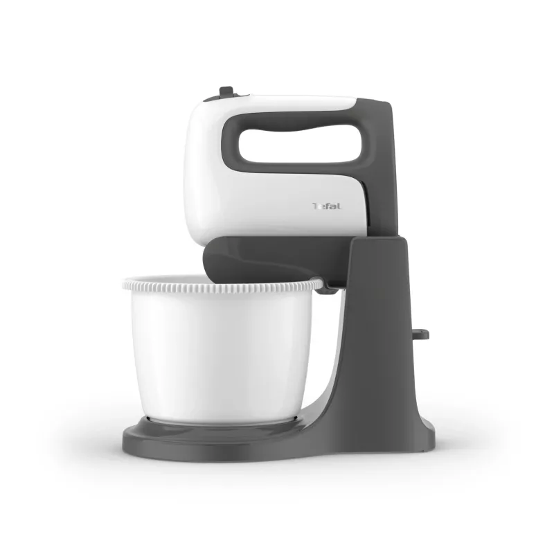 Tefal PrepMix+ HT464138 Handmixer mit Standschüssel 500 W grau/weiß