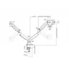 Multibrackets M Deskmount Gas Spring Dual Schwarz