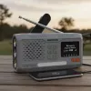 Tragbares Kurbelradio Marmitek RESQ 100 — DAB/DAB+/FM, 3 W, LCD, USB‑C, 3,5-mm-Klinke, hellgrau