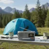 Tragbares Kurbelradio Marmitek RESQ 100 — DAB/DAB+/FM, 3 W, LCD, USB‑C, 3,5-mm-Klinke, hellgrau