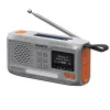 Tragbares Kurbelradio Marmitek RESQ 100 — DAB/DAB+/FM, 3 W, LCD, USB‑C, 3,5-mm-Klinke, hellgrau