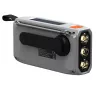 Tragbares Kurbelradio Marmitek RESQ 100 — DAB/DAB+/FM, 3 W, LCD, USB‑C, 3,5-mm-Klinke, hellgrau