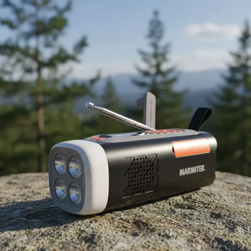 Marmitek RESQ 200 – Kurbelradio, Tragbar, Analog & digital, DAB, DAB+, FM, 87,5 - 108 MHz, 170 - 240 MHz, 3 W
