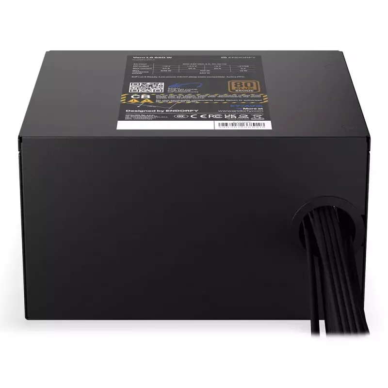 Netzteil ENDORFY Vero L6 650 W ATX 24-Pin, 80 PLUS Bronze, 120 mm Lüfter, schwarz