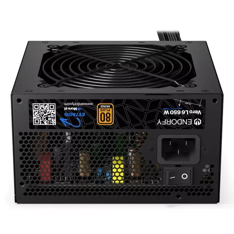 Netzteil ENDORFY Vero L6 650 W ATX 24-Pin, 80 PLUS Bronze, 120 mm Lüfter, schwarz