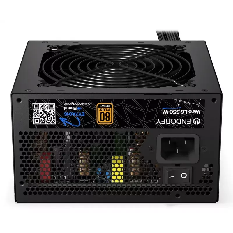 Netzteil ENDORFY Vero L6 550 W ATX 24-Pin 80 PLUS Bronze, 120 mm Lüfter, schwarz