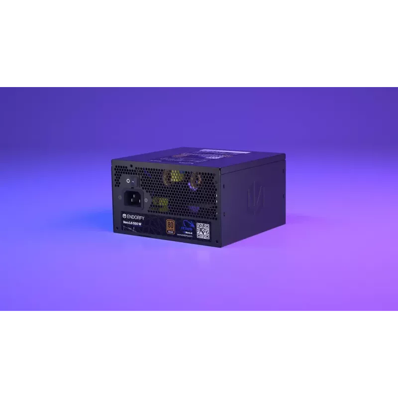 Netzteil ENDORFY Vero L6 550 W ATX 24-Pin 80 PLUS Bronze, 120 mm Lüfter, schwarz