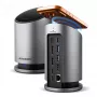 AXAGON HMC-WL9 USB-C 9‑in‑1 Docking-Hub mit 10 Gbit/s, 100W PD, 8K HDMI, Ethernet, kabellosem Laden
