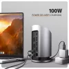 AXAGON HMC-WL9 USB-C 9‑in‑1 Docking-Hub mit 10 Gbit/s, 100W PD, 8K HDMI, Ethernet, kabellosem Laden