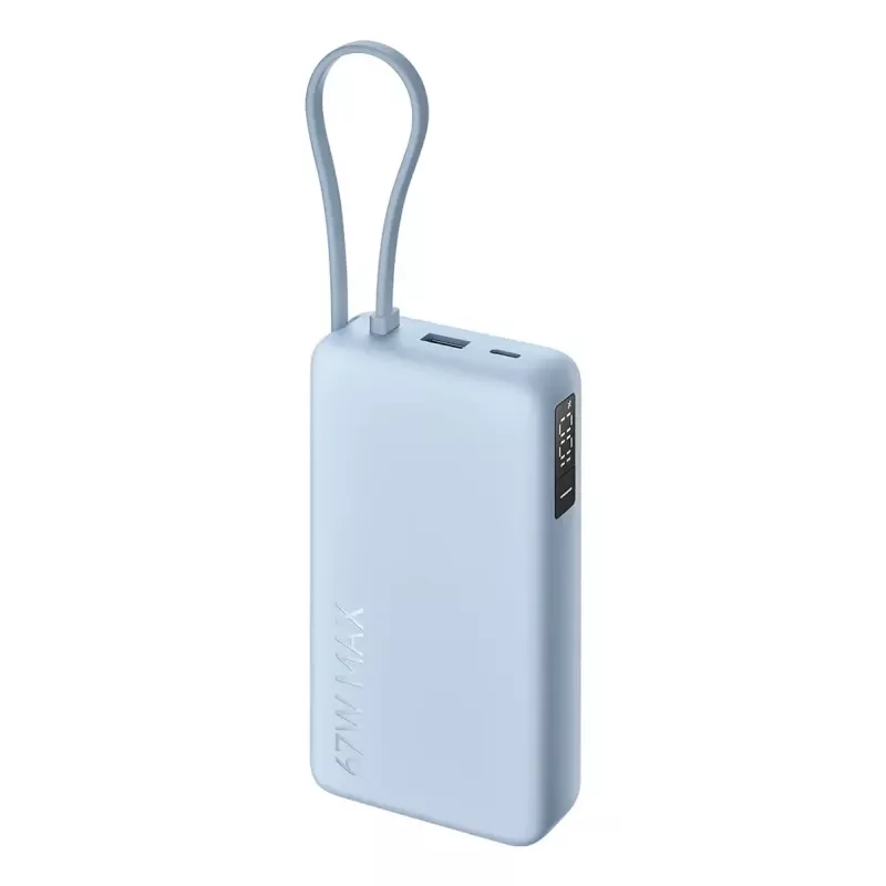 Powerbank Xiaomi 67W 20000 mAh Li-Ion Blau – 11,1 V, USB-A + USB-C, unterstützt 3 Geräte