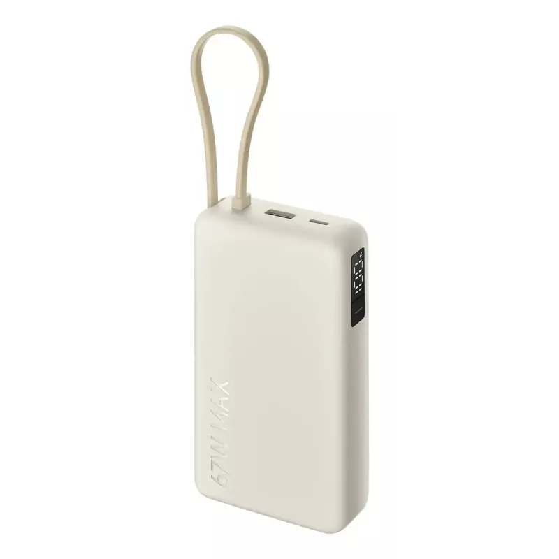 Tragbare Powerbank Xiaomi 67W 20000 mAh Li-Ion, 11,1V, USB-A + USB-C, Sand