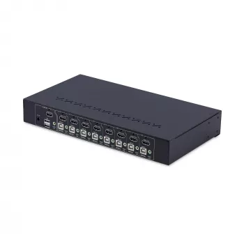 StarTech.com 8-Port HDMI KVM-Switch mit 1U-Rackmount-Kit, 4K 60Hz HDMI 2.0, Tasten- und Hotkey-Umschaltung, 4-Port USB-Hub, betriebssystemunabhängig, TAA-konform