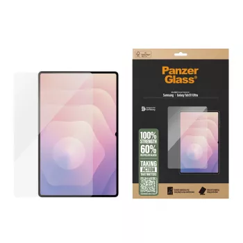 Bildschirmschutz PanzerGlass für Samsung Galaxy Tab S11 Ultra — Gehärtetes Glas, Ultra-Wide Fit, transparent, trockene Anwendung