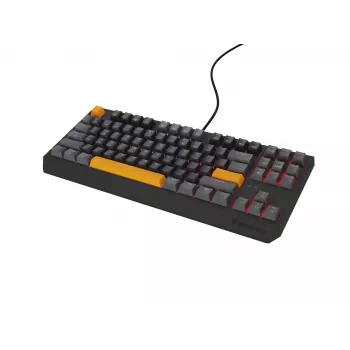 GENESIS Thor 230 TKL Tastatur Gaming USB + RF Wireless + Bluetooth QWERTY Schwarz, Grau, Orange