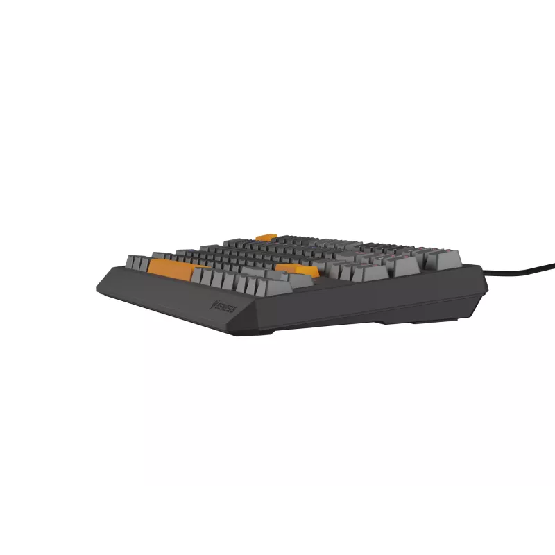 GENESIS Thor 230 TKL Tastatur Gaming USB + RF Wireless + Bluetooth QWERTY Schwarz, Grau, Orange