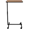 Betttisch ActionMed SP100AM — höhenverstellbarer Betttisch, rechteckige Tischplatte, neigbar, feststellbare Rollen, max. Belastung 20 kg, Holzfarbe