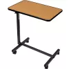Betttisch ActionMed SP100AM — höhenverstellbarer Betttisch, rechteckige Tischplatte, neigbar, feststellbare Rollen, max. Belastung 20 kg, Holzfarbe