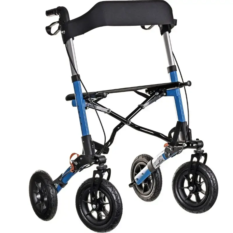Mobilitäts-Rollator ActionMed CH200AM Alu-Geländerollator, leichter faltbarer Rahmen, Sitz, 4 Räder, höhenverstellbar