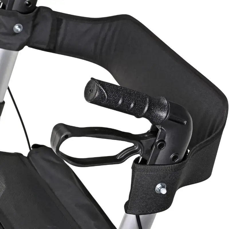 Mobilitäts-Rollator ActionMed CH200AM Alu-Geländerollator, leichter faltbarer Rahmen, Sitz, 4 Räder, höhenverstellbar