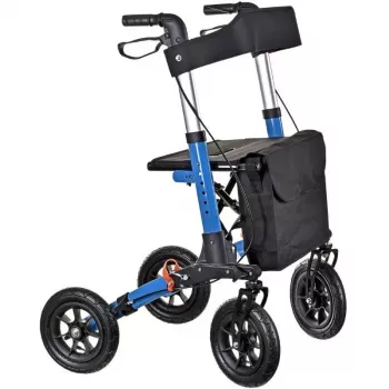 Mobilitäts-Rollator ActionMed CH200AM Alu-Geländerollator, leichter faltbarer Rahmen, Sitz, 4 Räder, höhenverstellbar