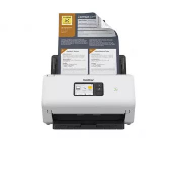 ADF-Scanner Brother ADS-4550W 600 x 600 DPI Dual-CIS 60-Blatt-ADF 7,11 cm Display 48-Bit-Eingabe 24-Bit-Ausgabe 5250 Seiten/Tag Schwarz Weiß