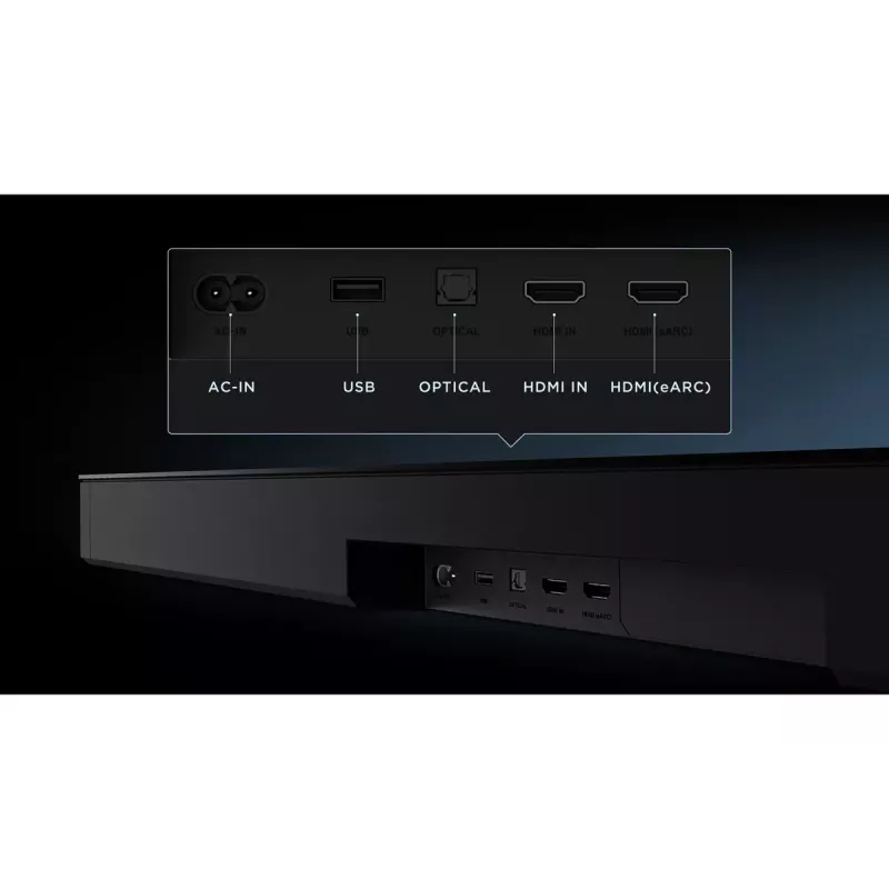 TCL Q Q85H Class 7.1.4 Channel Soundbar mit Dolby Atmos, kabellosem Subwoofer und kabellosen Surround-Lautsprechern