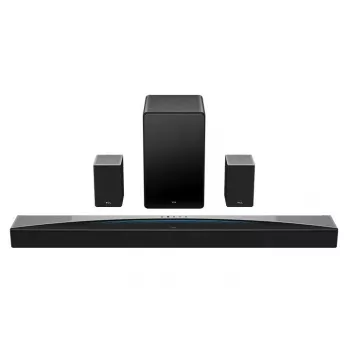 TCL Q Q85H Class 7.1.4 Channel Soundbar mit Dolby Atmos, kabellosem Subwoofer und kabellosen Surround-Lautsprechern