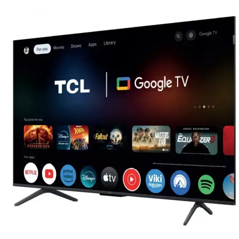 TCL 50C61K 50 Zoll (127 cm) QD-Mini LED 4K Ultra HD Smart-TV, Google TV, Wi‑Fi, Metallic
