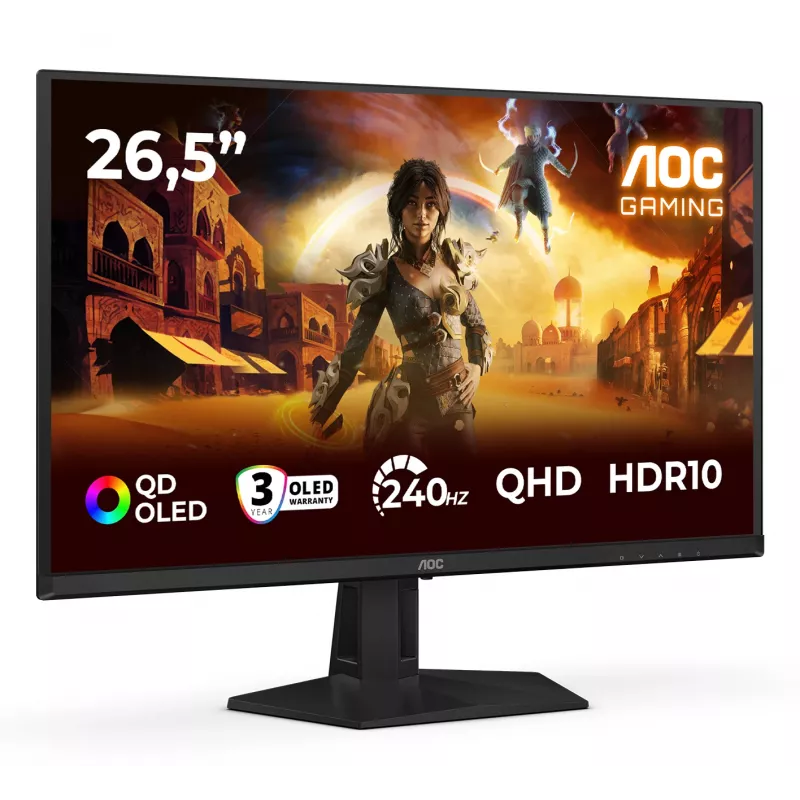 AOC G4 Q27G41ZDF Computermonitor 67,3 cm (26,5 Zoll) 2560 x 1440 Pixel Quad HD QD-OLED Schwarz, Rot
