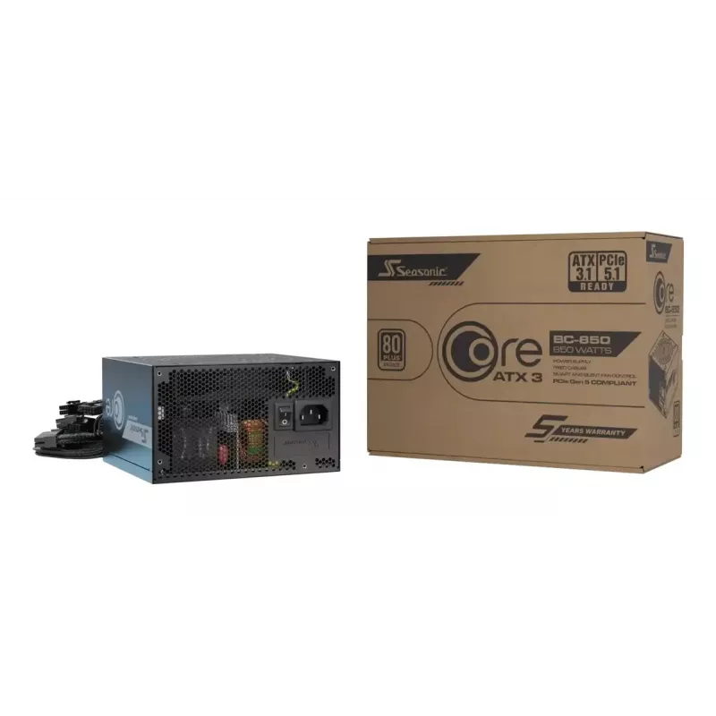 Netzteil Seasonic CORE BC-850 ATX 3.1 850 W, 20+4-Pin-ATX, 80 PLUS Bronze, schwarz