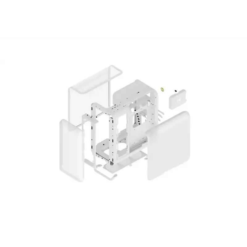 Mid-Tower-PC-Gehäuse HYTE X50 AIR Snow White – kompaktes Airflow-Chassis
