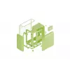 Mid-Tower-Gehäuse HYTE X50 Matcha Milk – ATX/mATX/Mini-ITX Unterstützung, gehärtetes Glas, Front-I/O