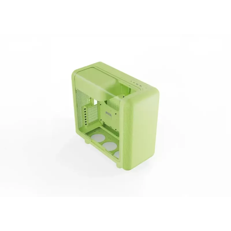 Mid-Tower-Gehäuse HYTE X50 Matcha Milk – ATX/mATX/Mini-ITX Unterstützung, gehärtetes Glas, Front-I/O