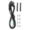 Intellinet 2-Lüfter-Belüftungseinheit für 19-Zoll-Wandgehäuse, Dachmontage, 1,8 m Netzkabel mit EU CEE 7/7-Stecker, Format 120 x 120 mm, Erdungsset enthalten, Schwarz