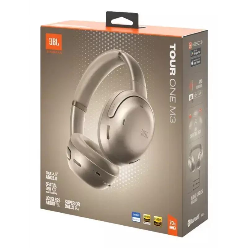 JBL Tour One M3 Headset kabelgebunden & kabellos Kopfband Anrufe/Musik USB Typ-C Bluetooth Latte colour