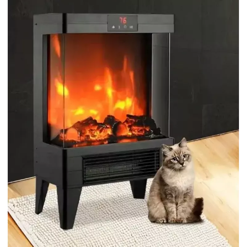 Elektroheizung Carruzzo Q20P Ölradiator, 1800 W, 15–45 °C, Glasgehäuse, Fernbedienung/App/Touch-Steuerung, Timer 1–12 h, Wand- oder Bodenmontage, schwarz