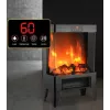 Elektroheizung Carruzzo Q20P Ölradiator, 1800 W, 15–45 °C, Glasgehäuse, Fernbedienung/App/Touch-Steuerung, Timer 1–12 h, Wand- oder Bodenmontage, schwarz
