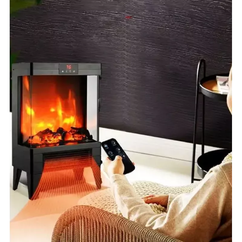 Elektroheizung Carruzzo Q20P Ölradiator, 1800 W, 15–45 °C, Glasgehäuse, Fernbedienung/App/Touch-Steuerung, Timer 1–12 h, Wand- oder Bodenmontage, schwarz