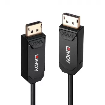 Lindy 10m Fibre Optic Hybrid DP 2.0 UHBR10 Kabel, 10 m, DisplayPort, DisplayPort, Stecker, Stecker, 7680 x 4320 Pixel