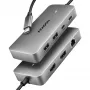 Axagon HMC-CUB83X2 USB 10Gbps Hub, 2x USB-A, USB-C, HDMI & DP 4K/144Hz, RJ-45, PD 100W