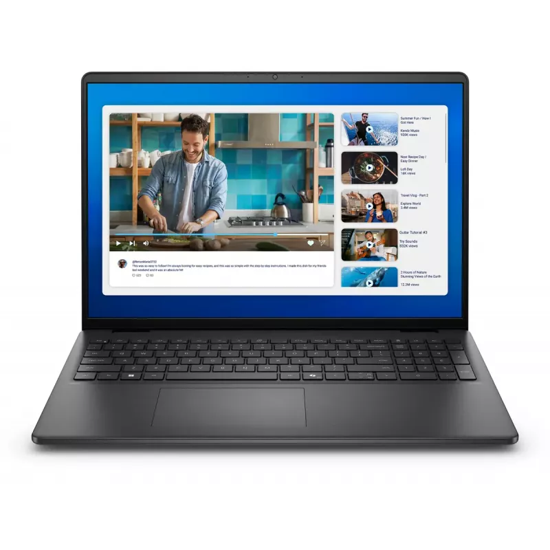 Laptop Dell DC16250 — Intel Core 5 120U, 16 Zoll (1920x1200) Full HD+, 16 GB DDR5, 1 TB SSD, Ubuntu, Schwarz