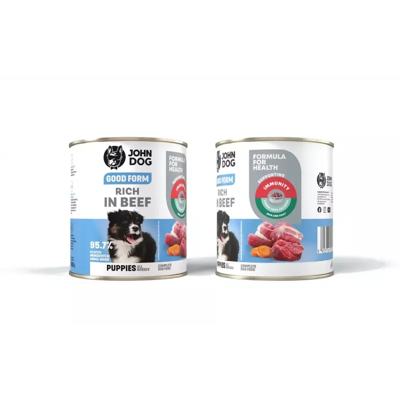 John Dog Good Form Puppy Beef Nassfutter für Welpen 800 g