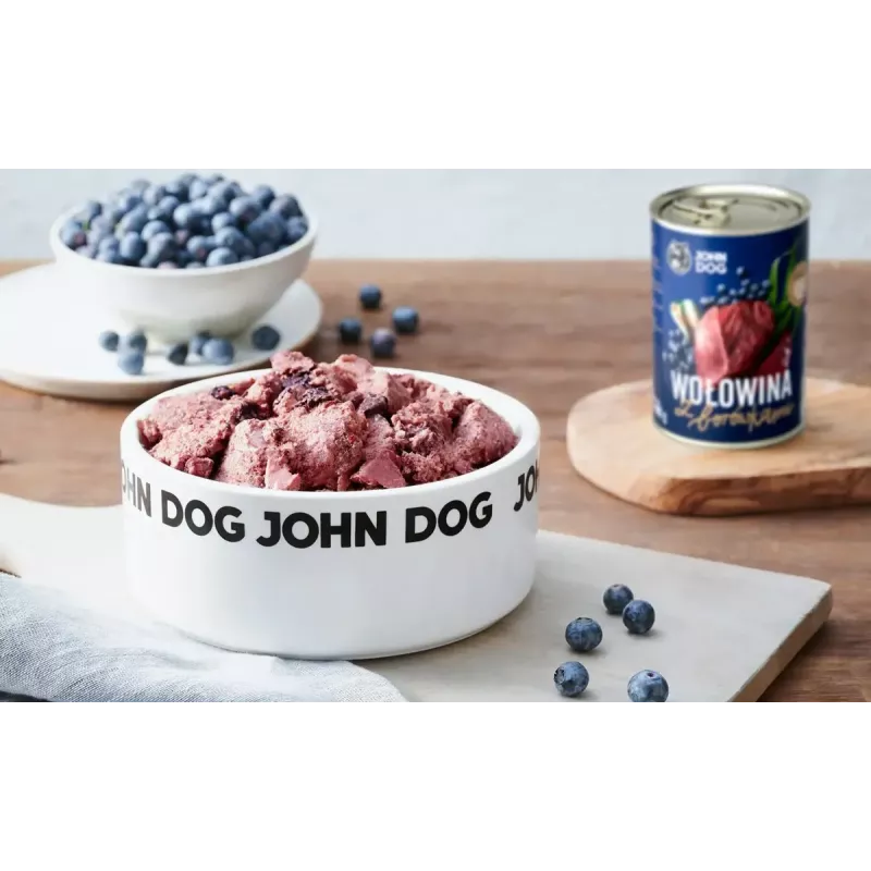John Dog Berry Adult Rind mit Blaubeeren Hundefutter, 800 g